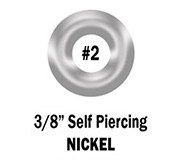 Grommets #2 Nickel Long Barrel - 500 sets/Bag Self-piercing