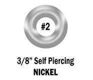 Grommets #2 Nickel Xtra Long Barrel - 500 sets/Bag Self-piercing