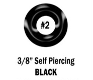 Grommets #2 Black - 500 sets/Bag Self-piercing