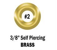 Grommets #2 Brass - 500 sets/Bag Self-piercing