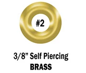 Grommets #2 Brass Long Barrel - 500 sets/Bag Self-piercing