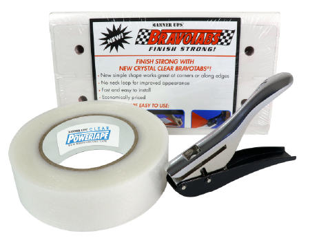 Banner Ups® Starter Kit - Clear Adhesive BravoTabs, PowerTape and EZ Punch