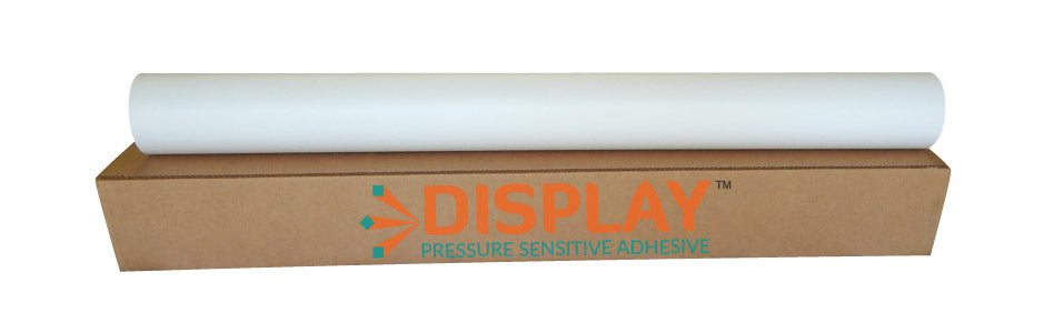 DISPLAY - Calendared Matte White Economy Vinyl, Clear Permanent Adhesive 3.4mil, 80# Liner - 54