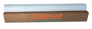 DISPLAY - Calendared Gloss White Economy Vinyl, Clear Permanent Adhesive 3.4mil, 80# Liner - 54"x150'