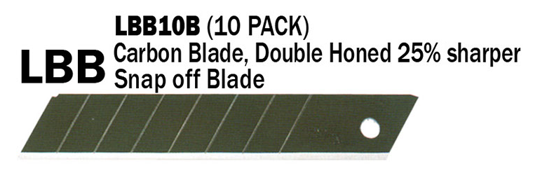 OLFA LBB10B 18mm Blades 10/pack - Carbon Steel